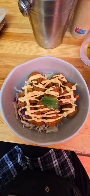 Cauliflower nuggets at Vegan Beat in Athens