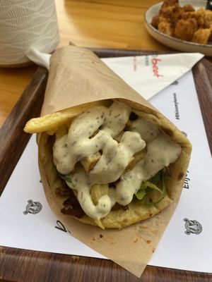 Truffle Trouble Wrap  at Vegan Beat in Athens
