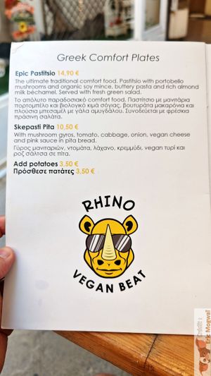 Grrek plates at Rhino Vegan Beat in Athens