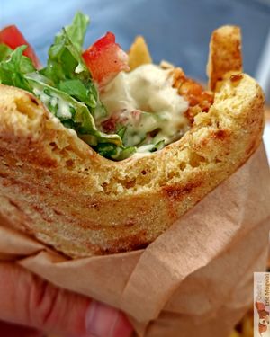 Inside  Chick ‘n’ Fitty
 at Rhino Vegan Beat in Athens