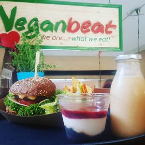 full menu : burger / cheesecake / juice at Vegan Beat in Athens