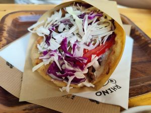 Pita giro at Rhino Vegan Beat in Athens