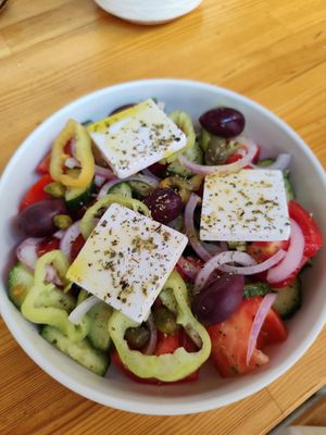 Greek Salad at Rhino Vegan Beat in Athens