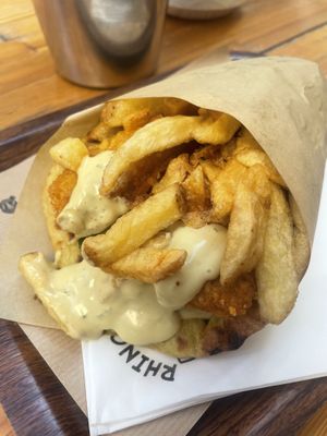 Chick n filly gyros   at Rhino Vegan Beat in Athens