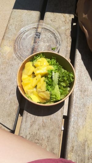 Mango salad at Vegan Beat in Athens