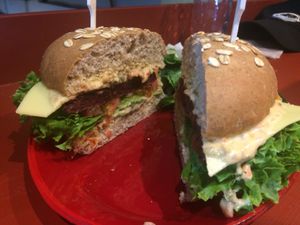 Burger at Vegan Beat in Athens