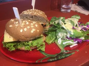 Burger at Vegan Beat in Athens