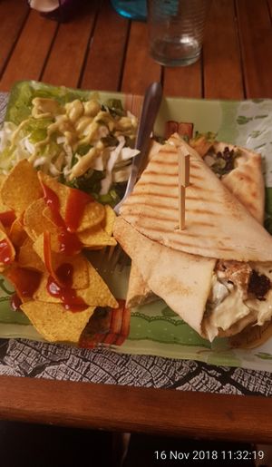 Nugget wrap at Vegan Beat in Athens