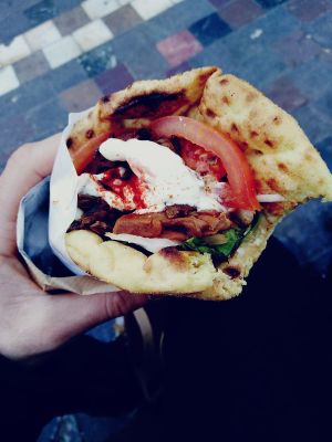 The mushroom gyros from Vegan beat. Absolutely delicious! at Vegan Beat in Athens