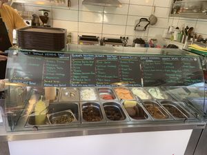 Plate offerings... “menu” at Vegan Beat in Athens