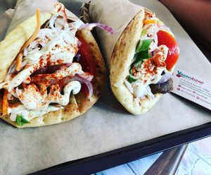 My favorite souvlaki in Athens at Vegan Beat in Athens