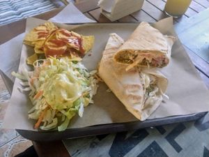 Veggie Balls Wrap at Vegan Beat in Athens