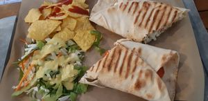 Veggie ball tortilla at Vegan Beat in Athens