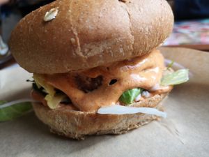 Burgers at Vegan Beat in Athens
