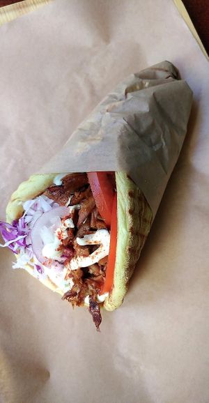 Space gyros 😍 at Vegan Beat in Athens