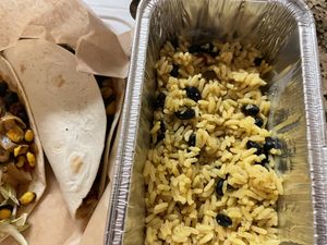 Vegan rice and beans  at Island Wing Company in Destin