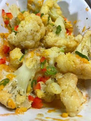 Oven baked Cheesy cauliflower  at Vegan Delights by Lisa-Ann in Whitby