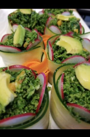 Cucumber Kale salad   at Vegan Delights by Lisa-Ann in Whitby