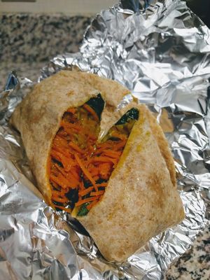 Coconut curry wrap at Vegan Delights by Lisa-Ann in Whitby