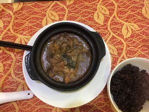 banana leaves at Huong Viet - Nguyen Trai in Ho Chi Minh City