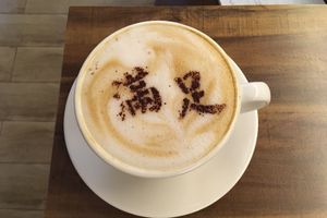 Coffee latte at LN Fortunate Coffee 幸福咖啡 in Taoyuan