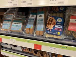 sausages (vegan)  at Vitalia Reformhaus in Leipzig