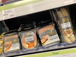 vegan bacon at Vitalia Reformhaus in Leipzig