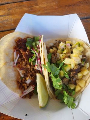 Soy protein / jerk tempe jerk  tacos at Osprey Tacos in St Augustine