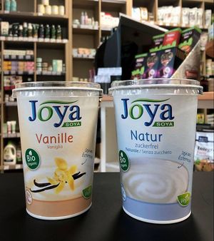 Vegan yoghurts at Avena in Ljutomer