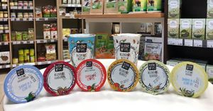 Vegan yoghurts at Avena in Ljutomer