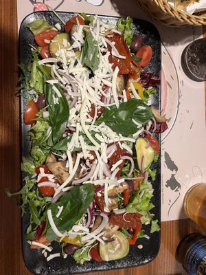 Hearty big vegan salad  at Pizzeria Verace - Streliska in Ljubljana