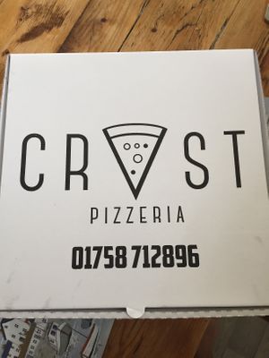Pizza box at Crust  in Abersoch