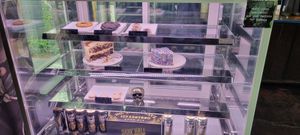 Display case late in the day at Dark Hall Coffee in Phoenix