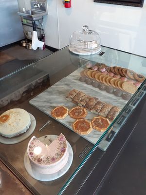 Dessert case at Dark Hall Coffee in Phoenix
