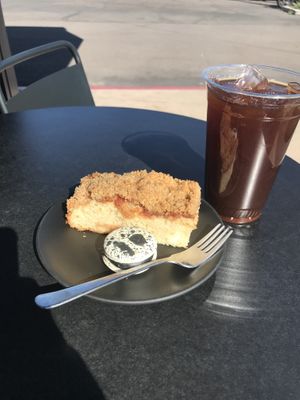 Crumb cake, macaroon, coffee at Dark Hall Coffee in Phoenix