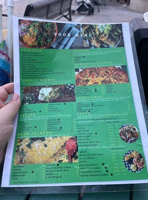 Food menu   at The Taco Joint in Hollywood