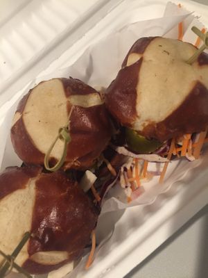 Crab sliders at Greedi Vegan - Bergen St in Brooklyn