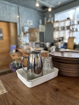 Welcoming entrance   at Shokudo Hitoto in Fukushima