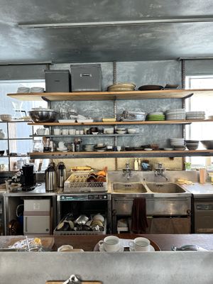 Eclectic kitchen   at Shokudo Hitoto in Fukushima