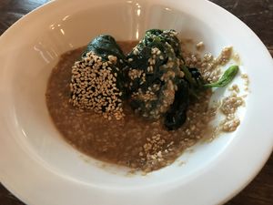 Spinach Gomae at Sushi Loku in Vancouver