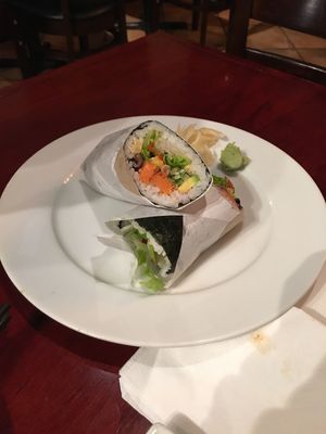 Vegan sushi burrito  at Sushi Loku in Vancouver