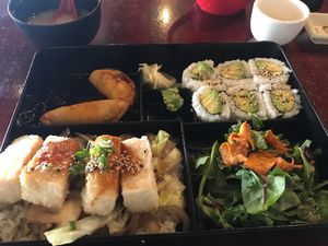 Vege bento  at Sushi Loku in Vancouver