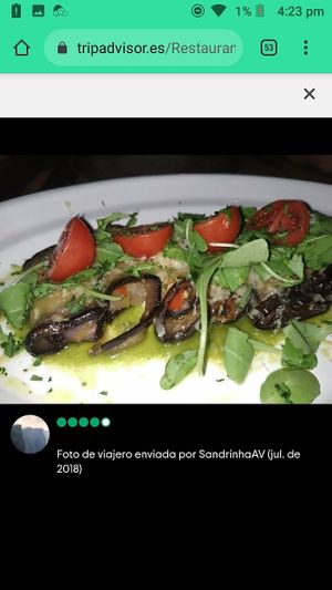 Rollitos de berenjena rellenos de verdura con queso do Cebreiro at Barlovento in A Coruna