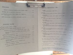 La carta 😊 at Barlovento in A Coruna