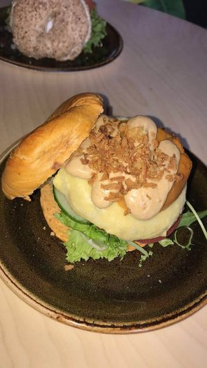 sweet potato burger  at Olivia's Maastricht in Maastricht