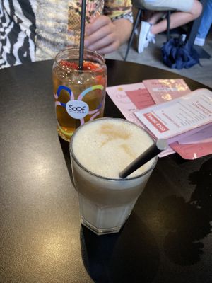 Vegan protein iced coffee  at Olivia's Maastricht in Maastricht