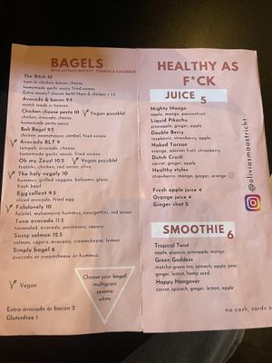 Menu  at Olivia's Maastricht in Maastricht