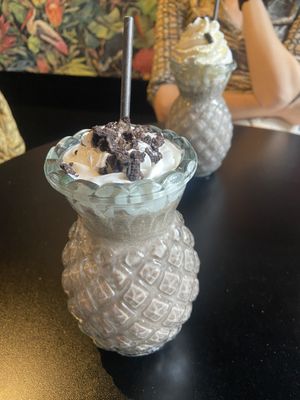 Vegan Oreo milkshake (and regular one in the back)   at Olivia's Maastricht in Maastricht