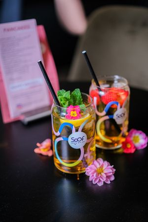 Soof lemonade 100% organic & sugar free  at Olivia's Maastricht in Maastricht