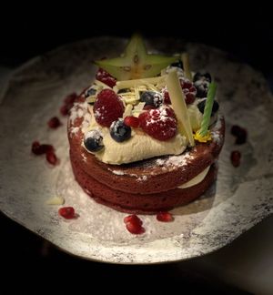 Every day is my birthday pancake (red velvet) at Olivia's Maastricht in Maastricht